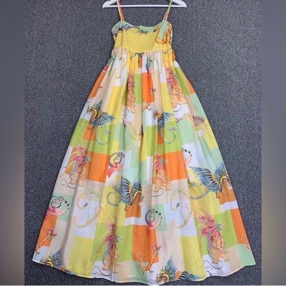 The Khaleesi MIDI Patchwork Sundress In Multi Print - Picture 6 of 15